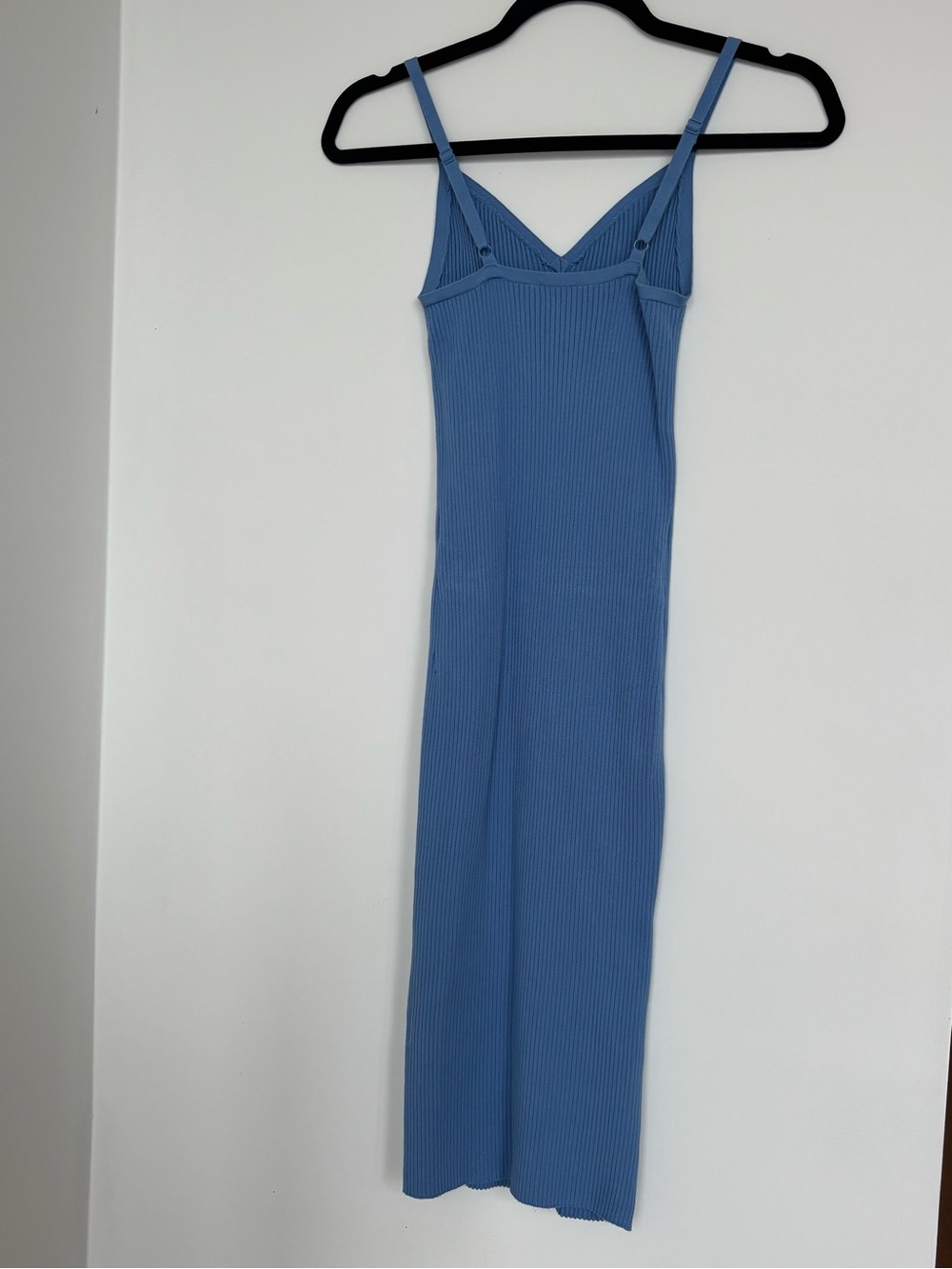 Wilfred Blue Ribbed Slip Dress - Picture 4 of 5